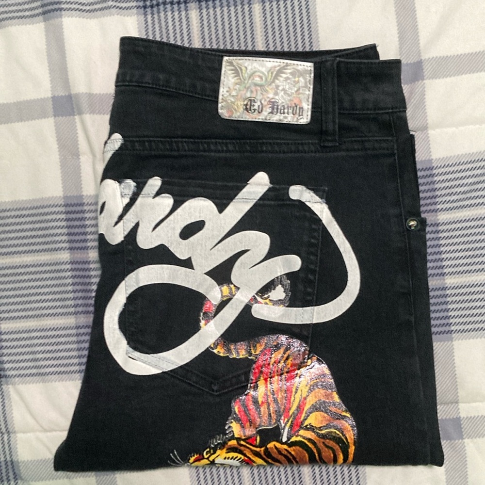 Ed Hardy Crawling Tiger Slim Taper Jeans